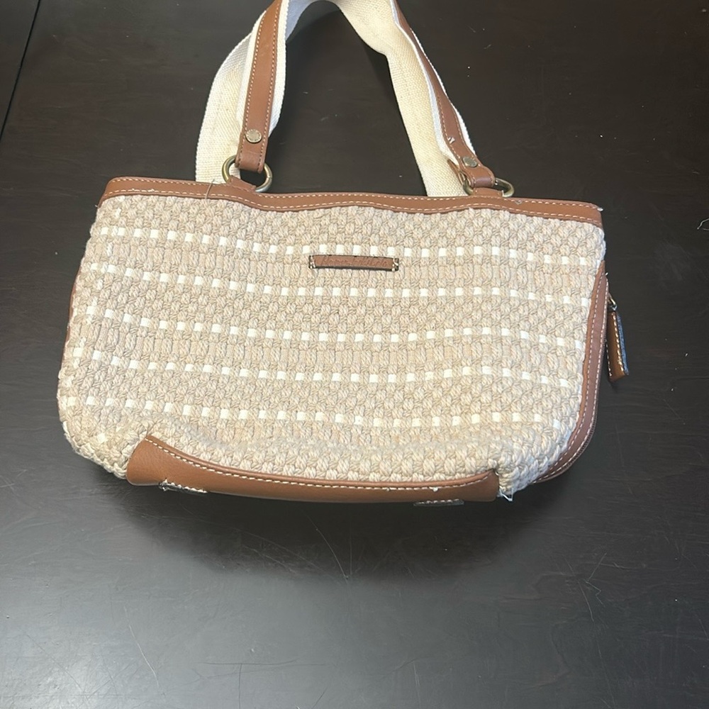Havana Jacks Cafe Woven Tan and Brown Handbag